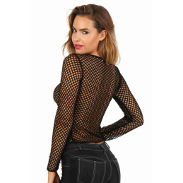 Votre site Erotique Fruits Défendus Top Grosse Résille Noire