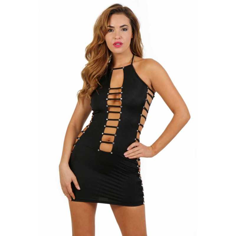 Votre site Erotique Fruits Défendus Robe Ajourée Avec Rivets