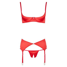 Votre site Erotique Fruits Défendus Ensemble Satin Rouge