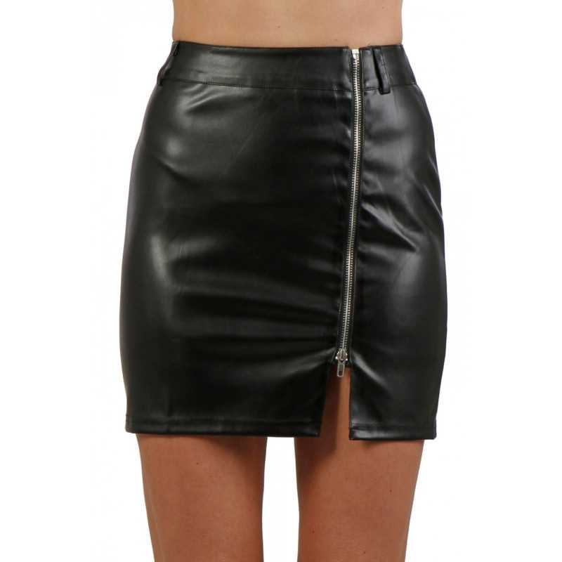 Votre site Erotique Fruits Défendus Jupe Simili Cuir Fente Zip