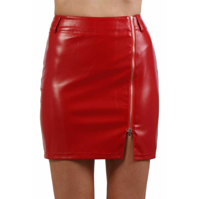 Votre site Erotique Fruits Défendus Jupe Simili Cuir Fente Zip