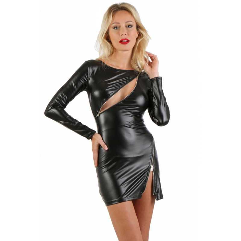 Votre site Erotique Fruits Défendus Robe Noir Glamour Wetlook