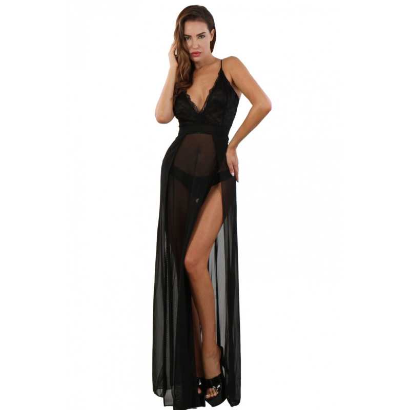 Votre site Erotique Fruits Défendus Robe Longue Micro Résille