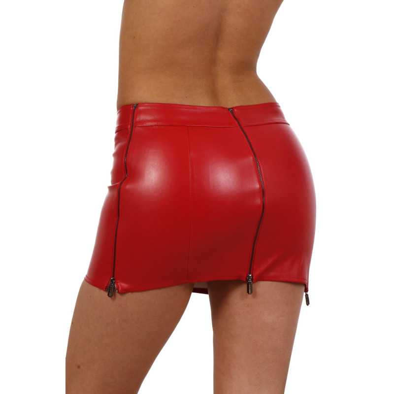 Votre site Erotique Fruits Défendus Jupe Simili Cuir 4 Zips