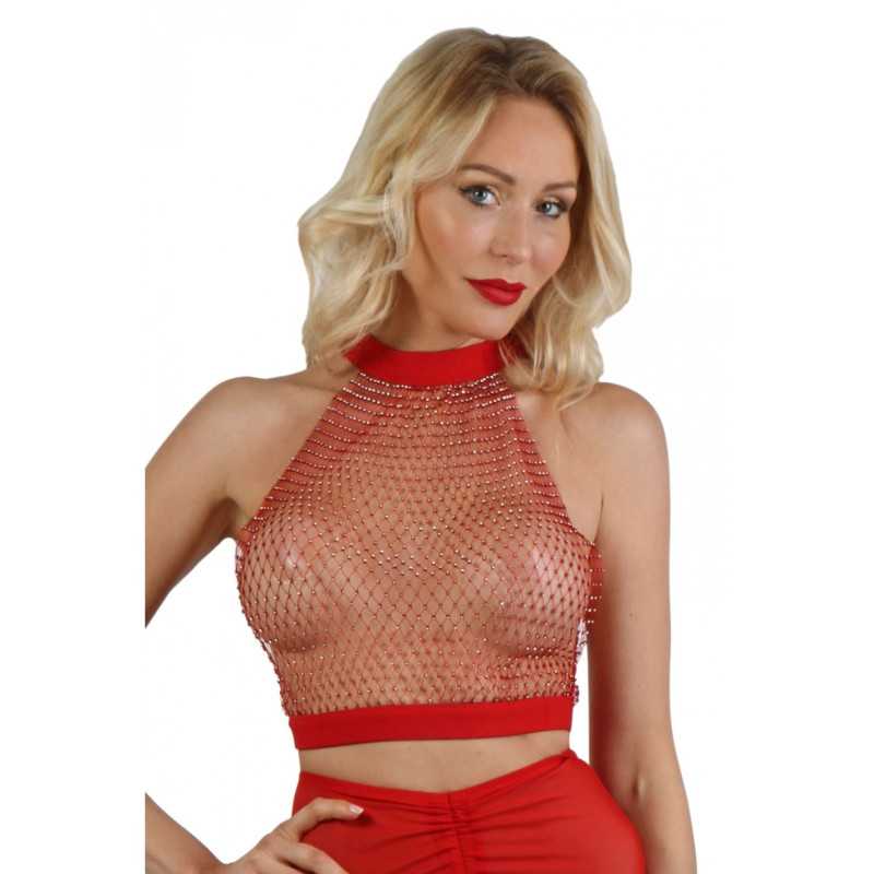 Votre site Erotique Fruits Défendus Top Filet Strass