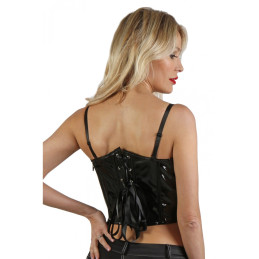 Votre site Erotique Fruits Défendus Top Corset En Vinyle Noir