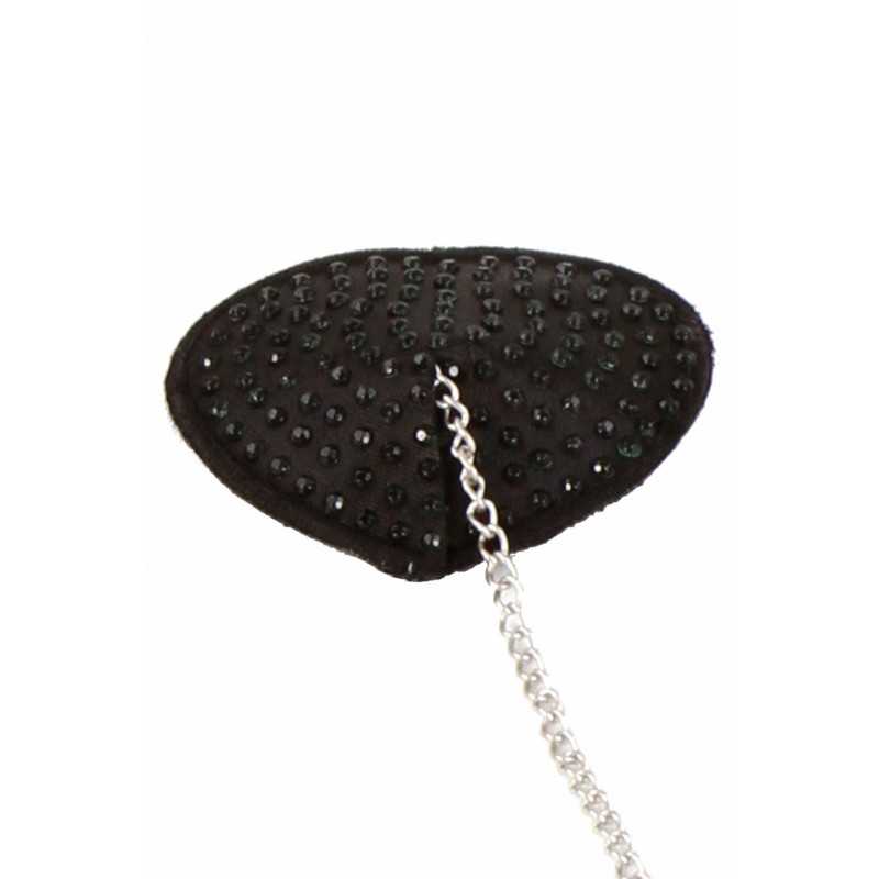 Votre site Erotique Fruits Défendus Nipple Coeur Noir Strass et