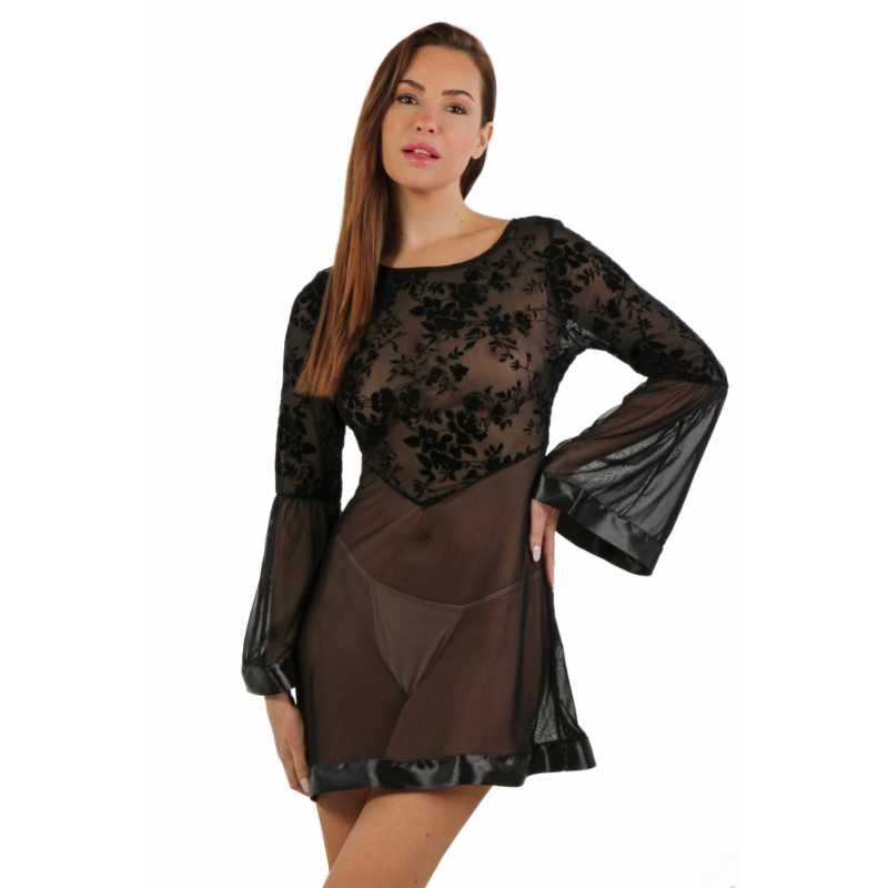 Votre site Erotique Fruits Défendus Robe évasée floquée velours
