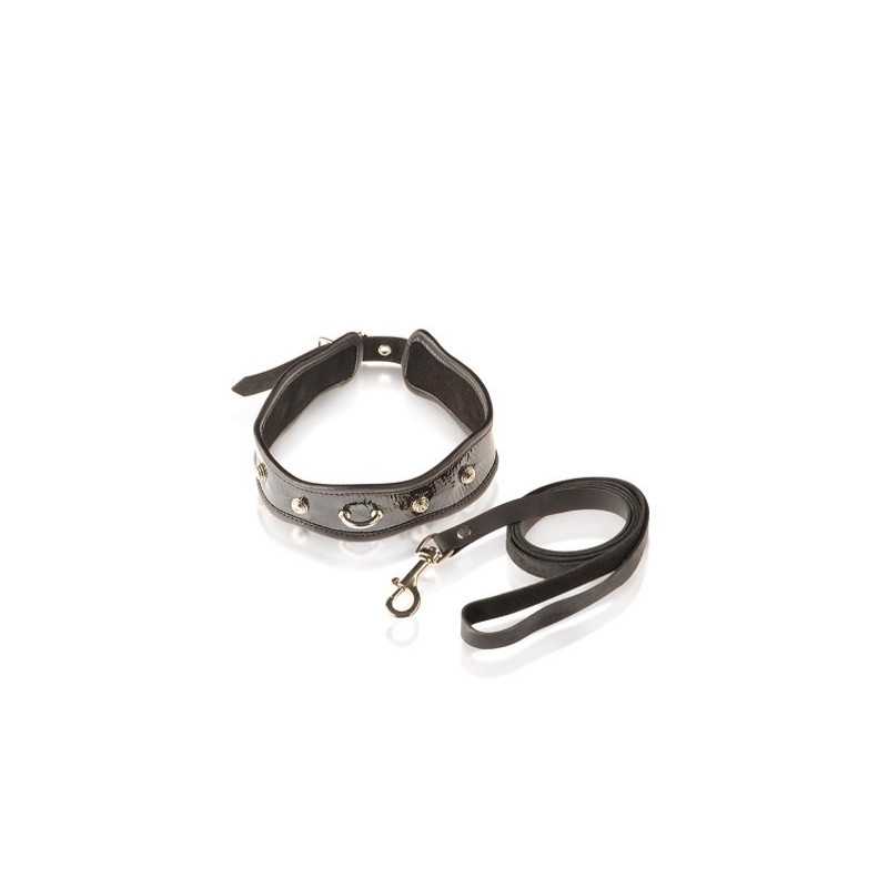 Votre site Erotique Fruits Défendus Collier Cuir Vernis Noir et